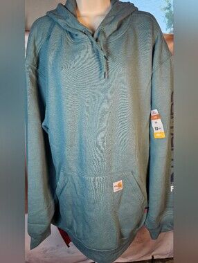 Carhartt FR Force CAT 3 Flame Resistant Loose Fit Hoodie 2XL Green NWT